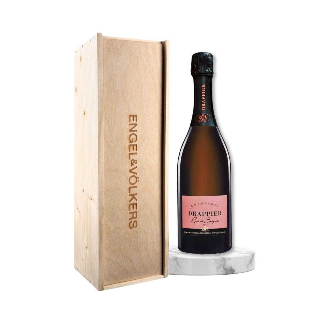 E&V - Champagner Drappier Rose in Holzkiste